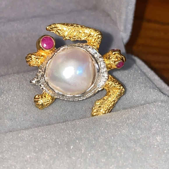 Charming Genuine Ruby Pearl Pendant